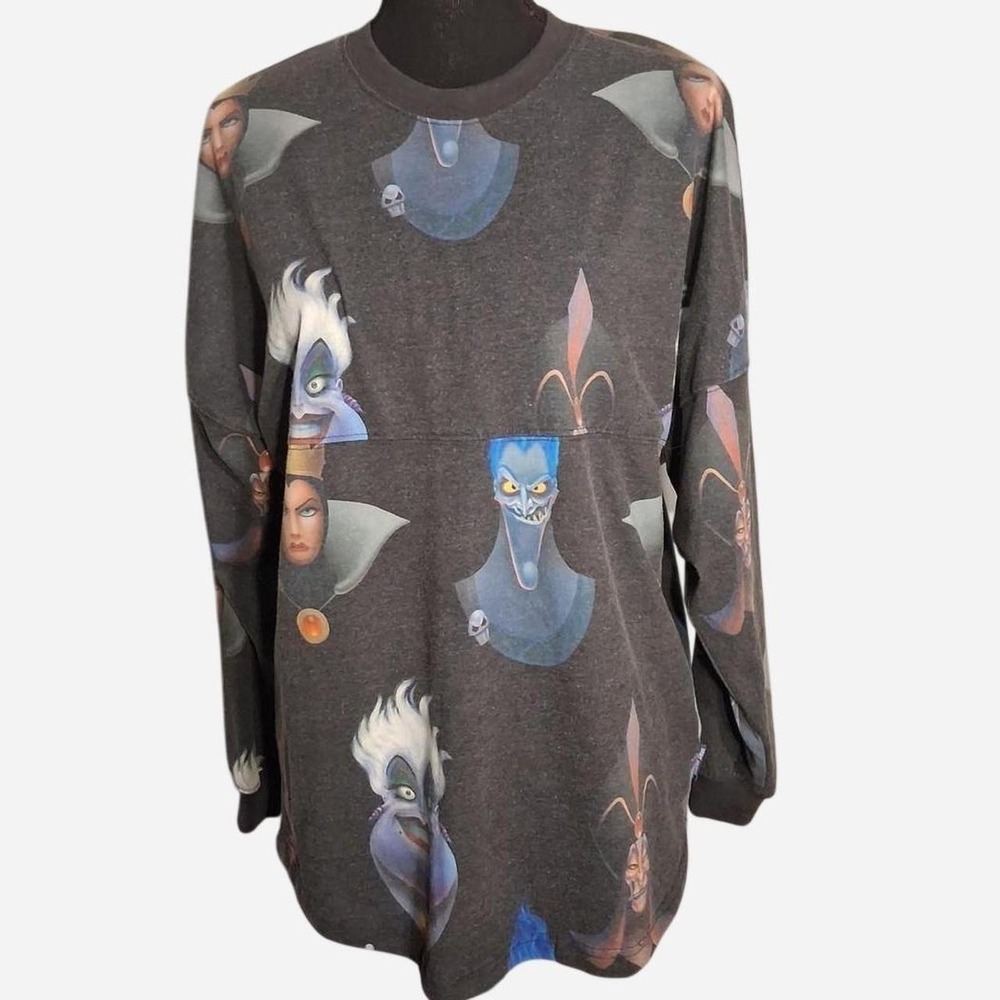 Womens Disney Villains Oversized shirt/sweatshirt Long Sleeve with graphic